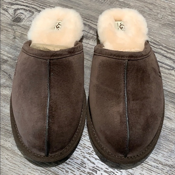 NIB UGG Men’s Brown Scuf Slipper Slides - Picture 2 of 10
